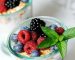 dessert with cereals, yogurt and berries