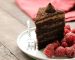 piece of super chocolate cake on a plate